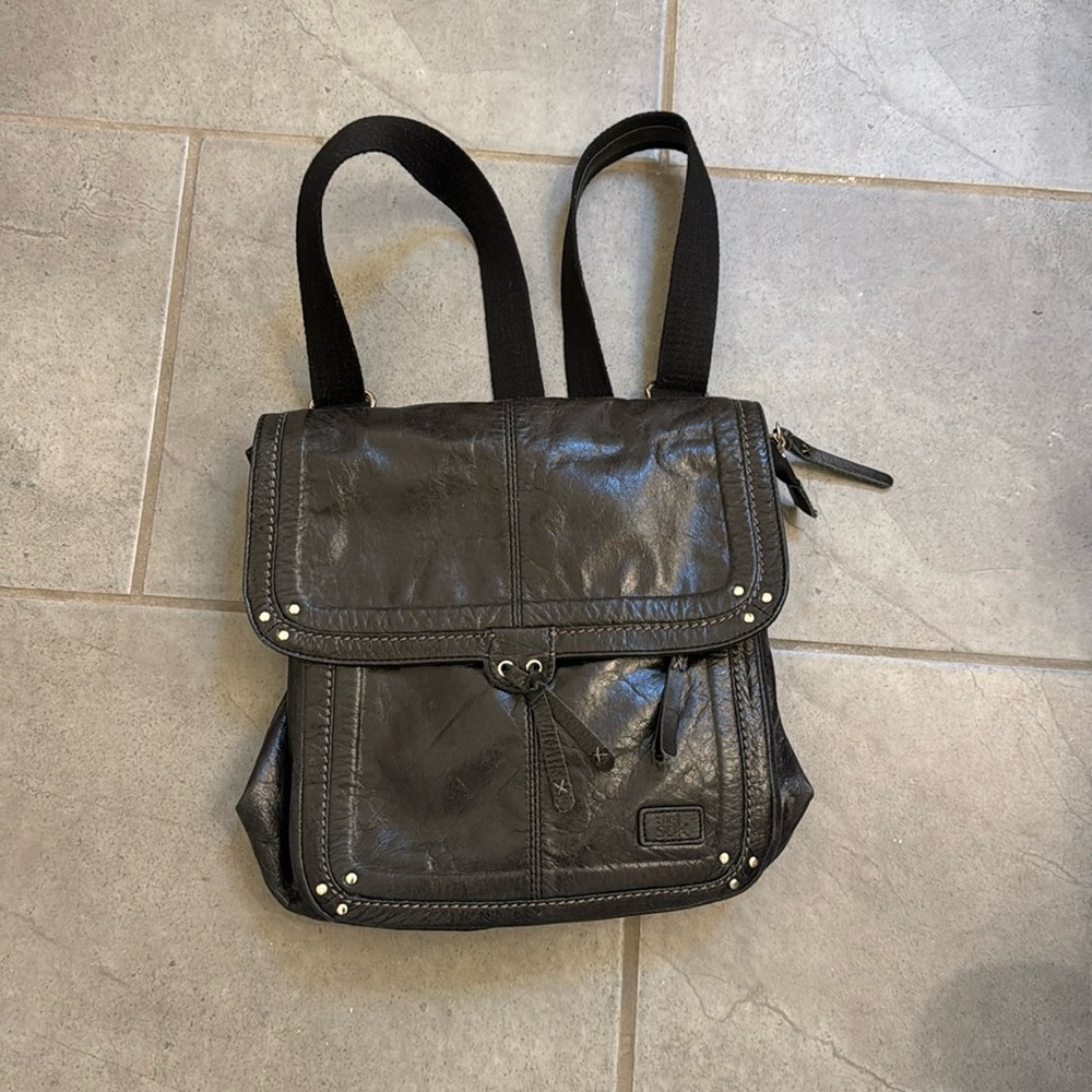 The Sak genuine leather backpack crossbody purse